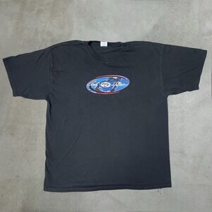 Vintage Rusty Wallace NASCAR T-Shirt Mens XL Black Racing Study Hall Graphic Tee